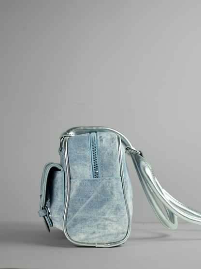Barely Trying | Ice Blue Shoulder Bag