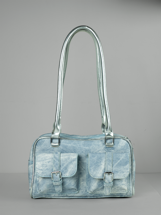 Barely Trying | Ice Blue Shoulder Bag