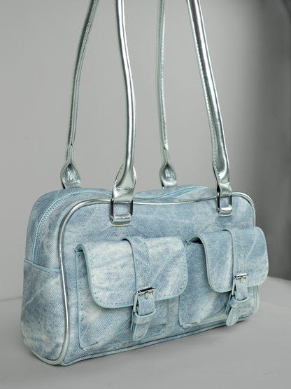 Barely Trying | Ice Blue Shoulder Bag