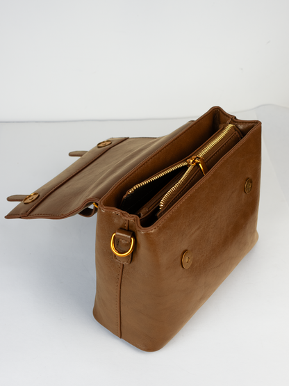 Her Own Boss | Brown Crossbody Bag